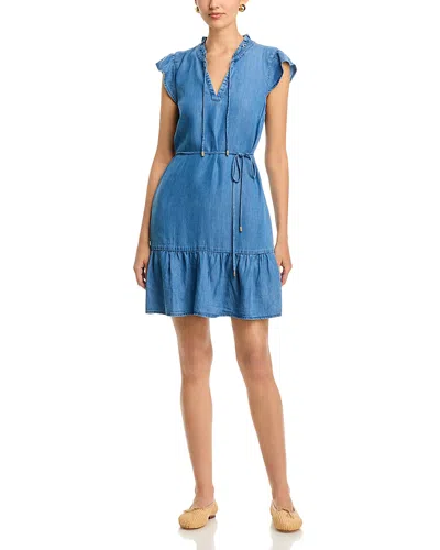 Tommy Bahama Bahia Blooms Short Sleeve Short Dress In Blue