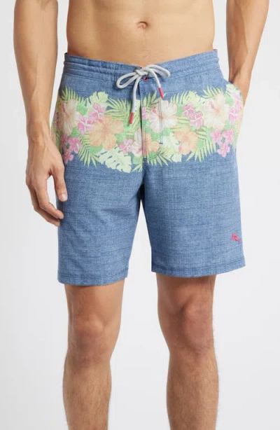 Tommy Bahama Baja Lei Over 8-inch Board Shorts In Dress Blues