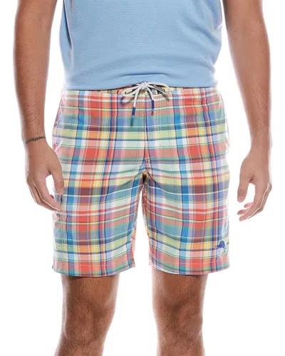 Tommy Bahama Baja Madras Madness Board Short In Orange