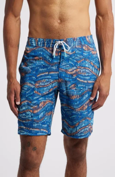 Tommy Bahama Baja Monte Rio Geo Swim Trunks In Kingdom Blue