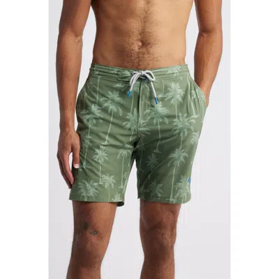 Tommy Bahama Baja Palmero Swim Trunks In Army Green