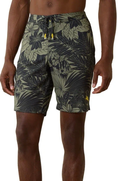 Tommy Bahama Baja Santiago Palms Board Shorts In Black