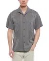 Tommy Bahama Bali Border Floral Jacquard Short Sleeve Silk Button-up Shirt
