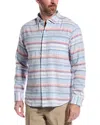 Tommy Bahama Barbados Breeze Airy Stripe Linen-blend Shirt In Pink