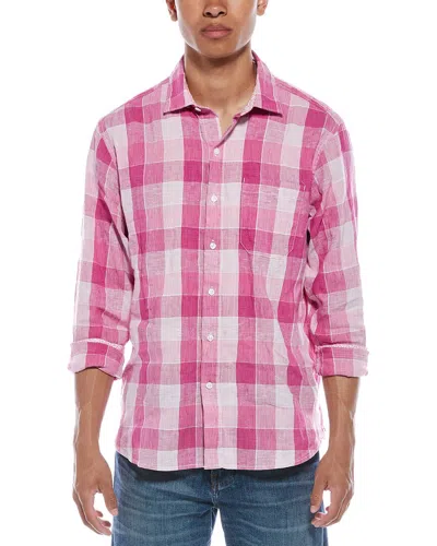 Tommy Bahama Barbados Breeze Beach Day Check Linen-blend Shirt In Pink