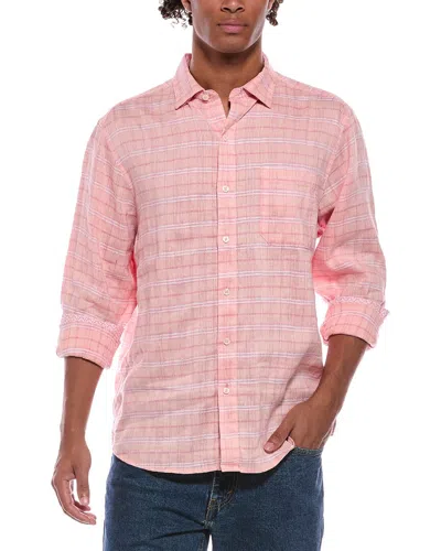 Tommy Bahama Barbados Breeze Playa Plaid Linen-blend Shirt In Pink