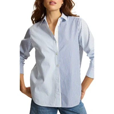 Tommy Bahama Bay Breeze Relaxed Striped Cotton Shirt In Multi