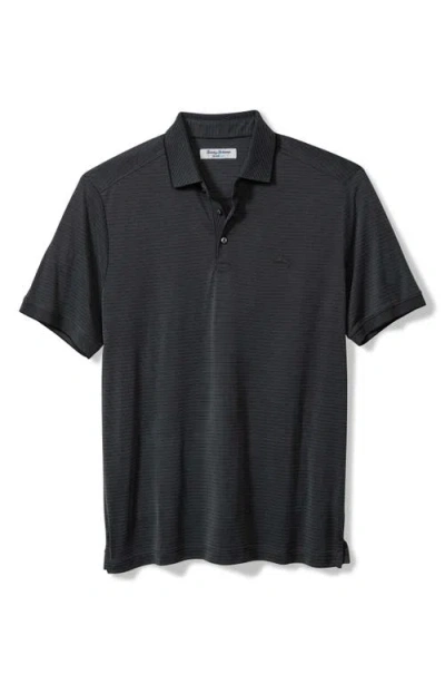 Tommy Bahama Bay Stripe Islandzone® Performance Polo In Coal