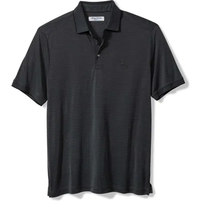 Tommy Bahama Bay Stripe Islandzone® Performance Polo In Coal