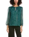 Tommy Bahama Bayside Zebra Blouse In Green