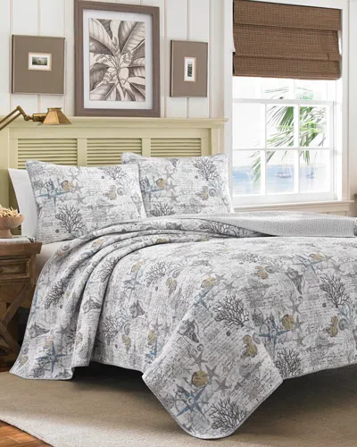 Tommy Bahama Beach Bliss Quilt Set In White