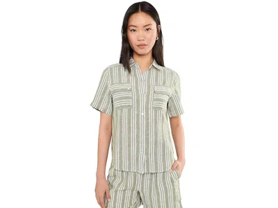 Tommy Bahama Beach Breeze Short Sleeve Utility Shirt In Gray
