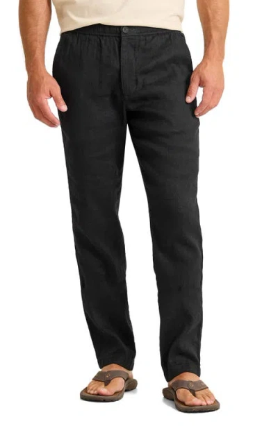 Tommy Bahama Beach Coast Stretch Linen & Cotton Pants In Black