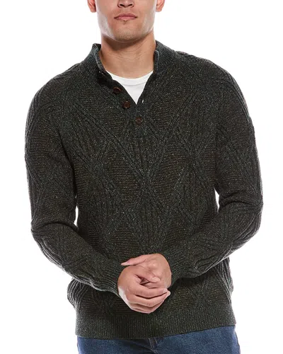 Tommy Bahama Beachscape Cable Silk-blend Mock Neck Sweater In Green