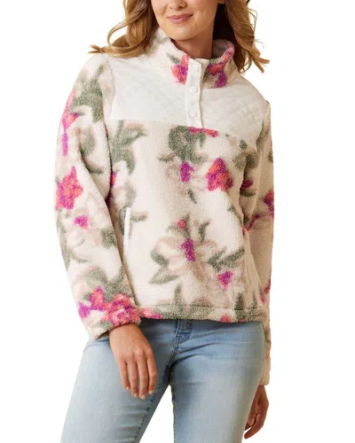 Tommy Bahama Beachway Blooms Hybrid 1/4-snap Pullover In White