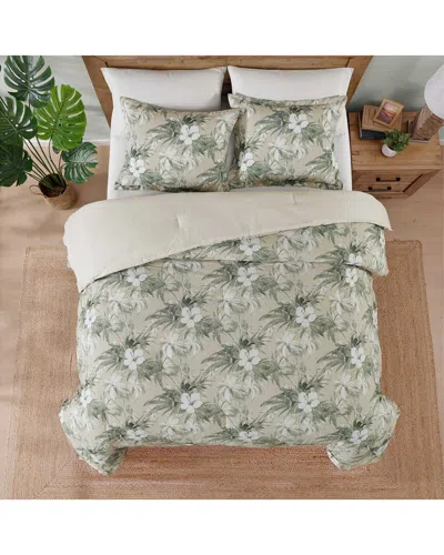 Tommy Bahama Beachway Blooms Stripe Cotton Comforter Set In Multi