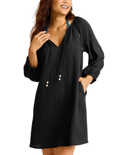 Tommy Bahama Beachy Cover Up Dress In Black
