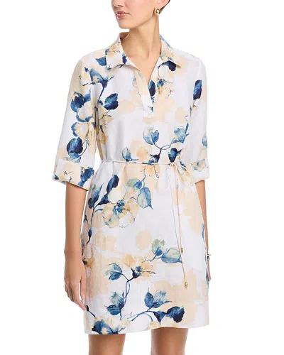 Tommy Bahama Beleza Blossom Three Quarter Sleeve Shift Dress In White