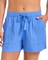 Tommy Bahama Bella Breeze Swim Cover-up Shorts In Paradiso Blue