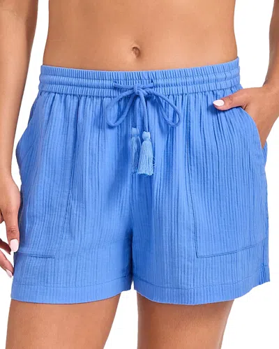 Tommy Bahama Bella Breeze Swim Cover-up Shorts In Paradiso Blue