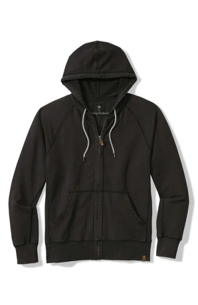 Tommy Bahama Ben & Terry Cotton Zip-up Hoodie In Coal