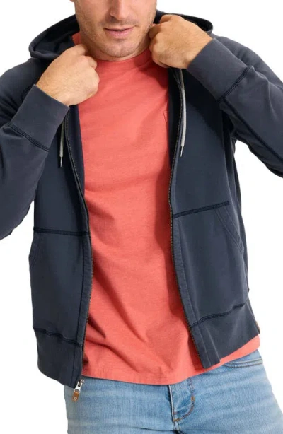 Tommy Bahama Ben & Terry Cotton Zip-up Hoodie In Ocean Deep