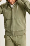 Tommy Bahama Ben & Terry Cotton Zip-up Hoodie In Tea Leaf