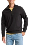 Tommy Bahama Ben & Terry Half Zip Sweatshirt In Coal