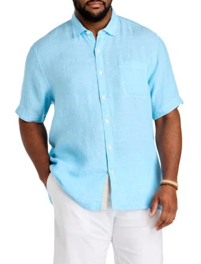 Tommy Bahama Big & Tall Breezer Linen Sport Shirt In Blue