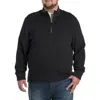 Tommy Bahama Big & Tall Flip Coast Reversible 1/2-zip Pullover In Black