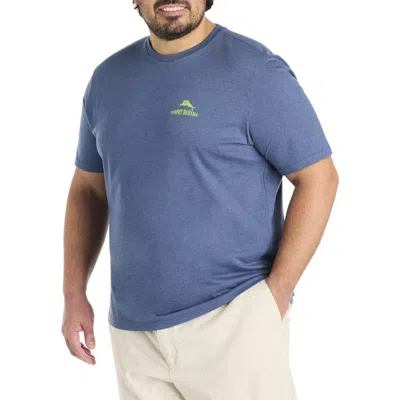 Tommy Bahama Big & Tall Happy Go Lucky Graphic Tee In Navy Heather