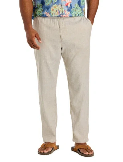 Tommy Bahama Big & Tall Linen-blend Elastic-waist Pants In Neutral