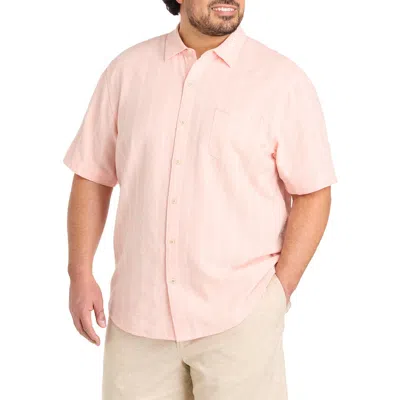 Tommy Bahama Big & Tall Nova Wave Seersucker Sport Shirt In Pink