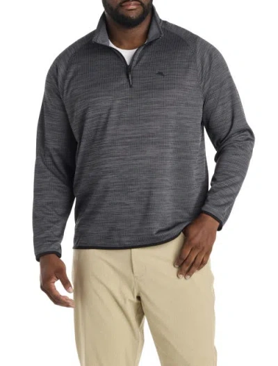 Tommy Bahama Big & Tall Palm Pro 1/4-zip Pullover In Black