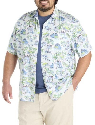 Tommy Bahama Big & Tall Paradise Isle Printed Sport Shirt In White