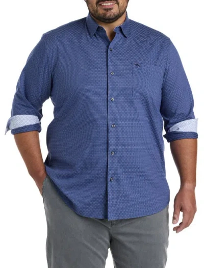 Tommy Bahama Big & Tall Sarasota Ventura Stripe Sport Shirt In Island Navy