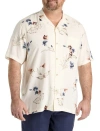 Tommy Bahama Big & Tall Veracruz Cay Vintage Flora Sport Shirt In Vanilla Ice