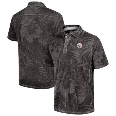 Tommy Bahama Black Pittsburgh Steelers Sport Santiago Paradise Polo