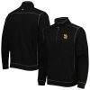 Tommy Bahama Black San Diego Padres Tobago Bay Tri-blend Quarter-zip Sweatshirt In Black