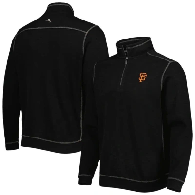Tommy Bahama Black San Francisco Giants Tobago Bay Tri-blend Quarter-zip Sweatshirt