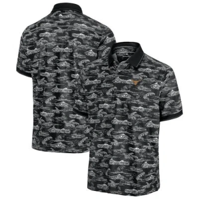 Tommy Bahama Black Texas Longhorns Sport Bay View Islandzone Polo In Multi