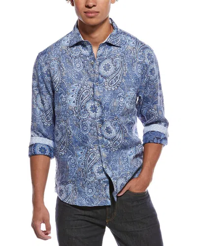 Tommy Bahama Blue Seas Medallion Linen Shirt In Multi