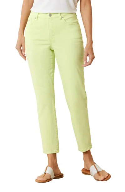 Tommy Bahama Boracay Beach High Waist Ankle Jeans In Lime Pop