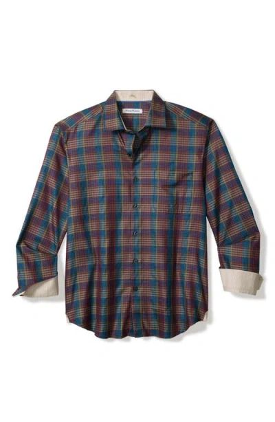 Tommy Bahama Bordeaux Plaid Cotton & Silk Button-up Shirt In Multi