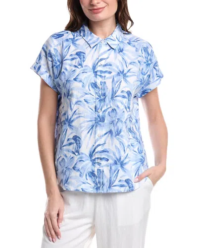 Tommy Bahama Bravo Blooms Linen Shirt In Blue