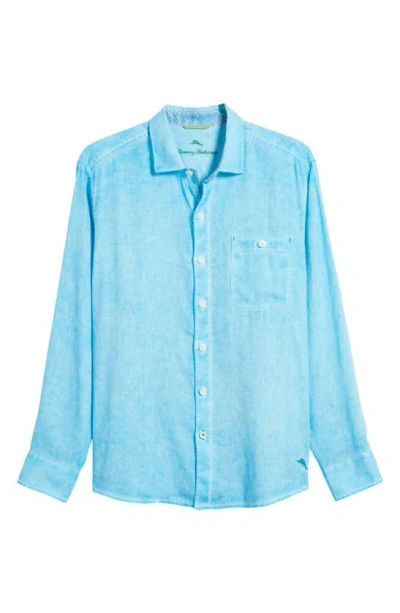 Tommy Bahama Breeze Linen Blend Shirt In Horizon Blue