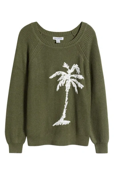 Tommy Bahama Breezy Palm Crewneck Sweater In Palm Verde