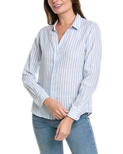 Tommy Bahama Cabana Stripe Linen Shirt In Blue
