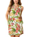Tommy Bahama Calli Cove Ruffled Neck Dress In White