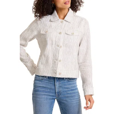 Tommy Bahama Canopy Shores Two Palms Raw Edge Linen Jacket In White